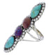 Southwest Genuine Sterling Silver Multicolor Ring Size 6 CX52564